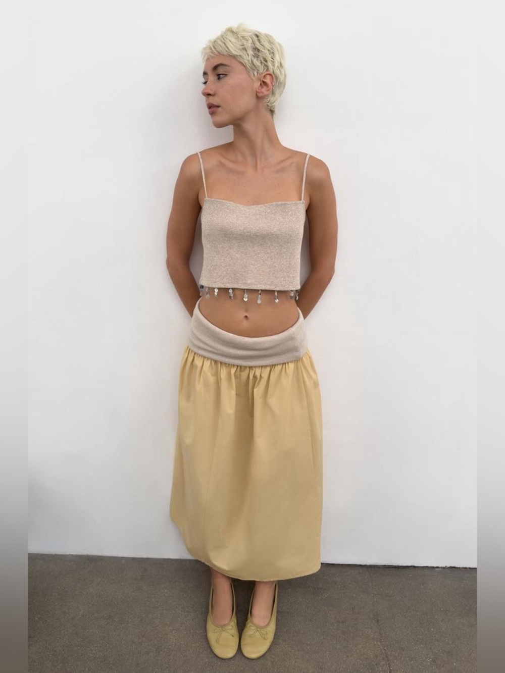 NWT Zara Contrast Fajin Skirt Also known as the Contrast Cummerbund(convertible) - Picture 4 of 14